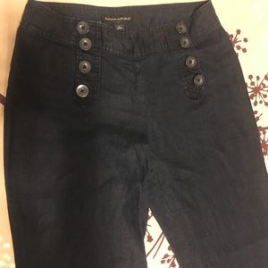 Banana republic button front linen pants